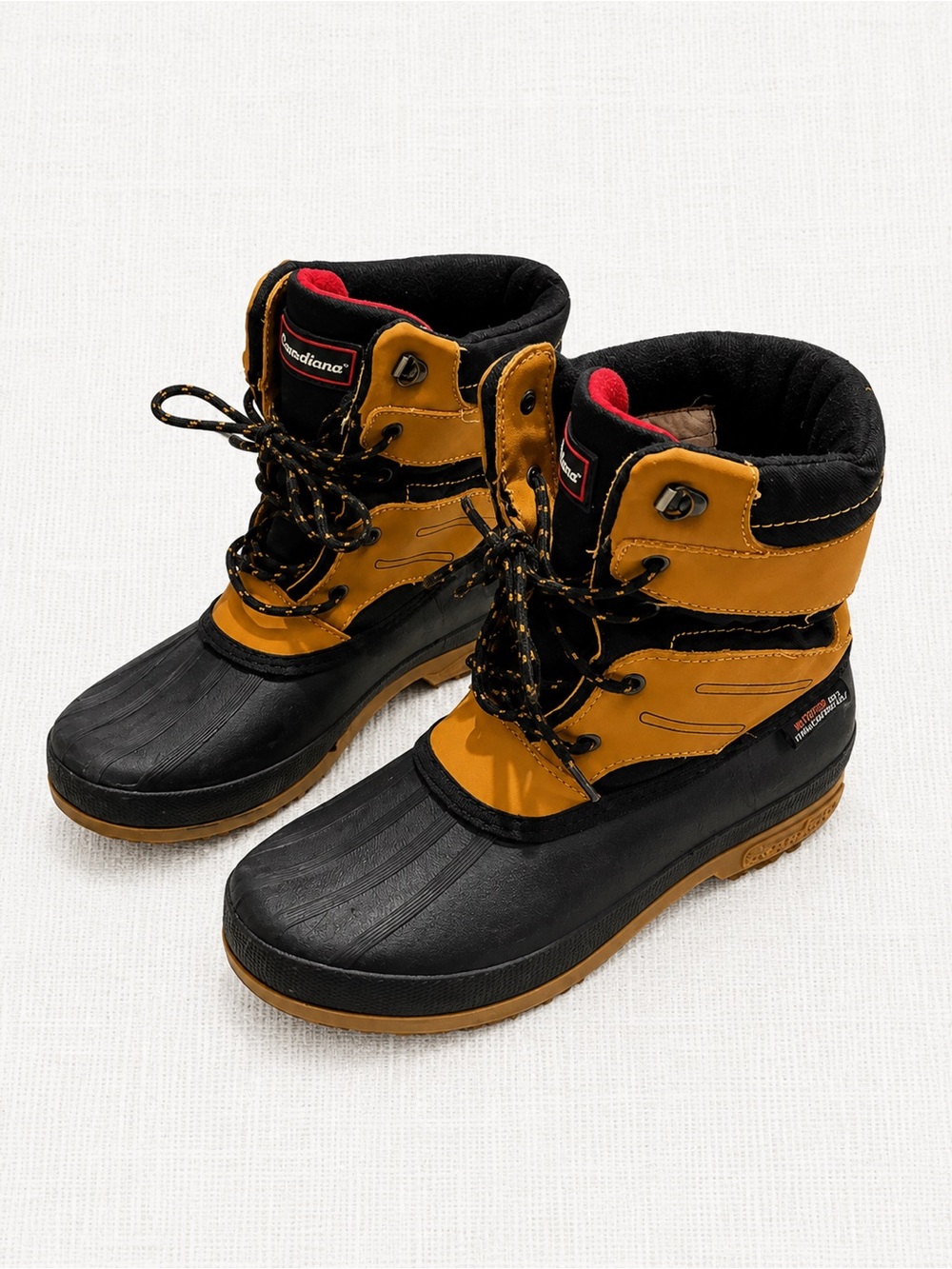 Lac-...iana Waterproof Winter Boots in Black & Tan